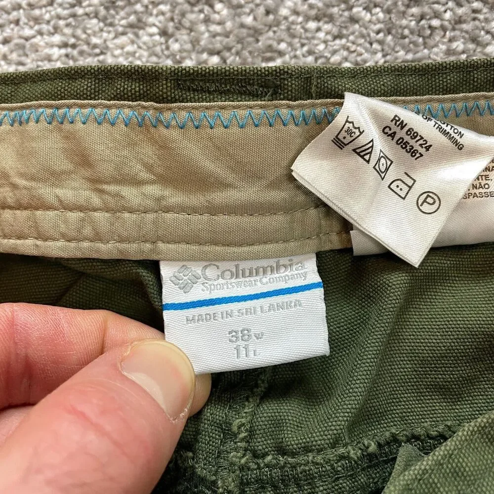 Columbia Chino Shorts Mens 38 Green Cotton Outdoor hiking Adult 11